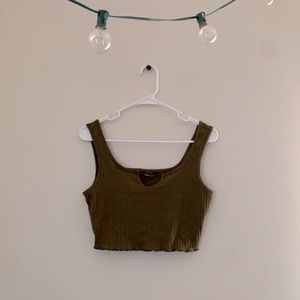 Army Green Crop Top
